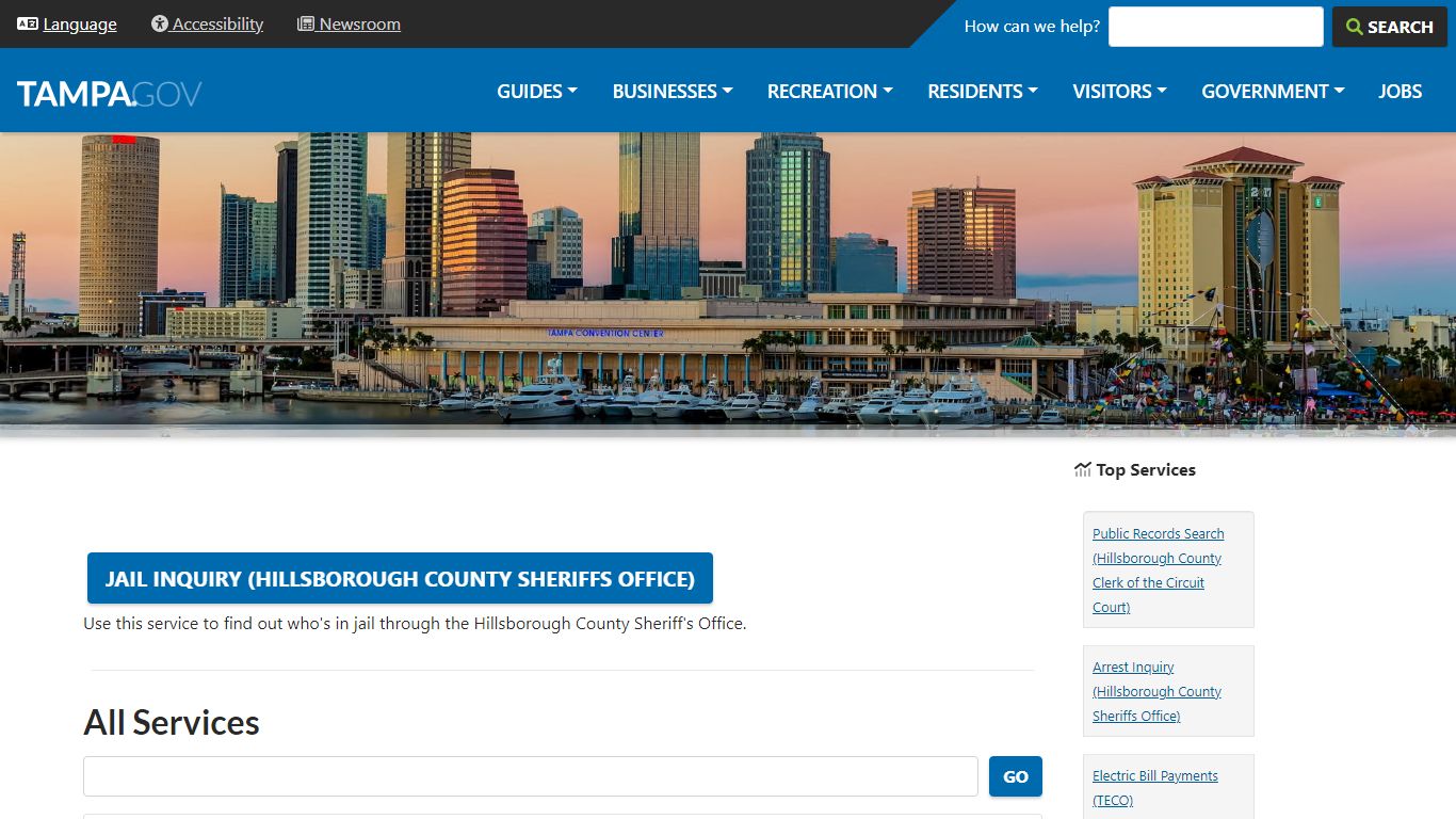 Jail Inquiry (Hillsborough County Sheriffs Office) | City of Tampa